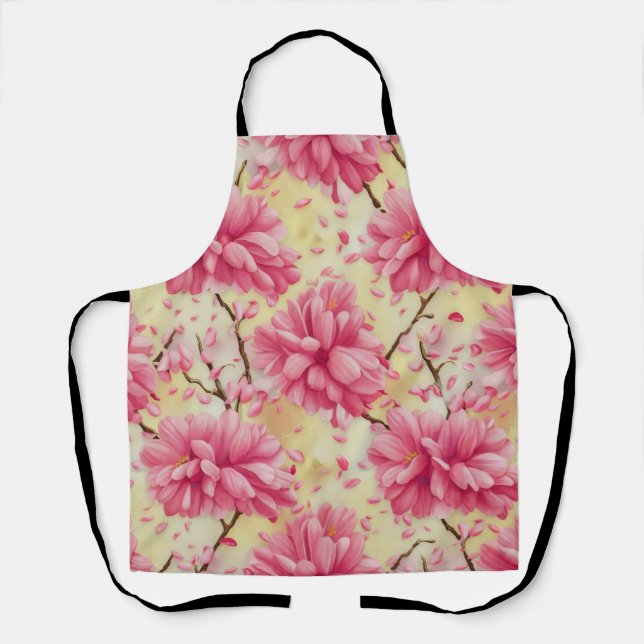 "Watercolor Cherry Blossom Floral Pattern" Schürze (Vorderseite)
