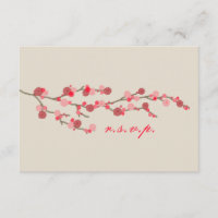 Watercolor Cherry Blossom Wedding RSVP