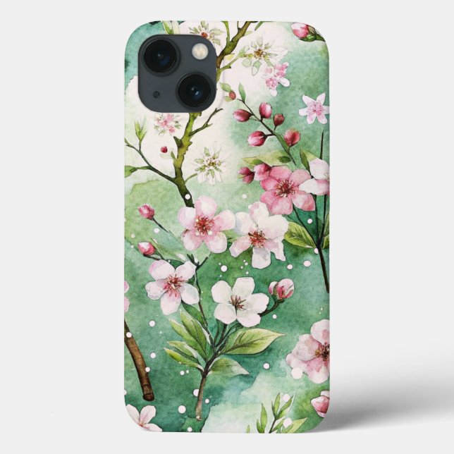 Watercolor Cherry Blossoms Case-Mate iPhone Hülle (Rückseite)