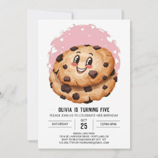 Watercolor Chic Custom Cookies Geburtstag Einladung