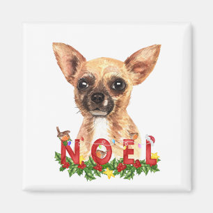Watercolor Chihuahua Weihnachten Weihnachten Magnet