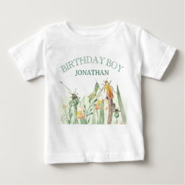 Watercolor Child's Bug Insect Birthday Baby T-shirt