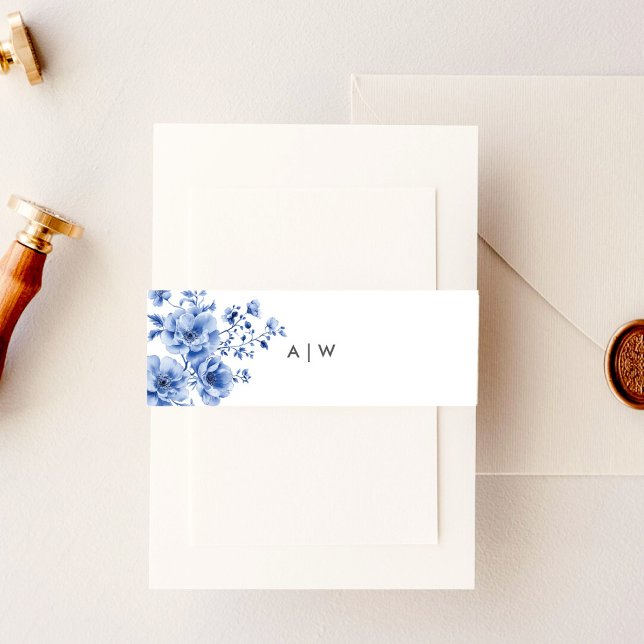 Watercolor Chinoiserie floral Einladungsbanderole (Von Creator hochgeladen)