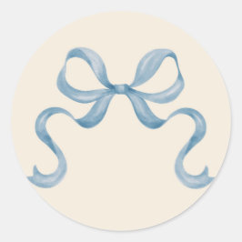 Watercolor Christmas Bow Sticker - Blau