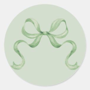 Watercolor Christmas Bow Sticker - Grün