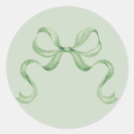 Watercolor Christmas Bow Sticker - Grün