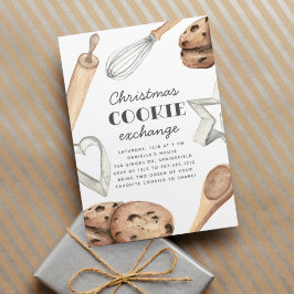 Watercolor Christmas Cookie Exchange Party Einladung