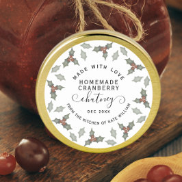 Watercolor Christmas Cookies Pie Jam Caramels Runder Aufkleber