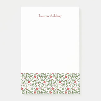 Watercolor Christmas Foliage Post-It Notes Klebezettel