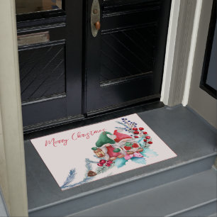 Watercolor Christmas Gnome Fußmatte