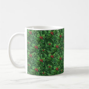 Watercolor Christmas Holly Berries Kaffeetasse