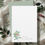 Watercolor Christmas Holly & Berries Vielen Dank Mitteilungskarte<br><div class="desc">Danke an Freunde und Familie mit meinen festlichen und eleganten personalisierten Mitteilungskarten. Sie personalisiert mit Ihrem Familiennamen oder Monogramm in einer handgeschriebenen Skripttypografie. Mit meiner Hand gemalt Weihnachtsgrün und rote Beeren in meiner ursprünglichen Aquarellkunst auf einem knusprigen weißen Hintergrund. Das Gegenteil ist eine solide, ergänzende schlinggrün Farbe. Weitere moderne Designs...</div>