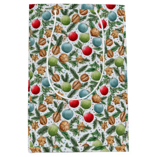 Watercolor Christmas Mittlere Geschenktüte