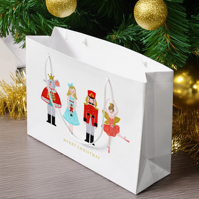 Watercolor Christmas Nutcracker Characters Große Geschenktüte (Von Creator hochgeladen)