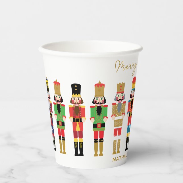 WATERCOLOR CHRISTMAS NUTCRACKERS PAPPBECHER (Vorderseite)
