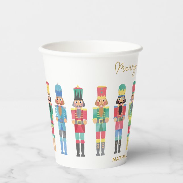 WATERCOLOR CHRISTMAS NUTCRACKERS PAPPBECHER (Vorderseite)