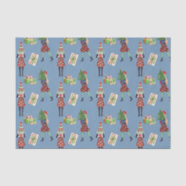 Watercolor Christmas Shopping Fashion Girl Seidenpapier