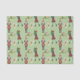 Watercolor Christmas Shopping Fashion Girl Seidenpapier