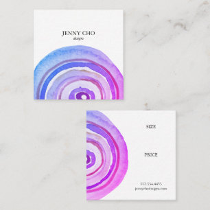 Watercolor Circles Abstrakt Lila CUSTOM Hang TAG