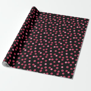 Watercolor Circles Black Background Patches Geschenkpapier