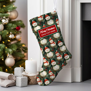Watercolor Classic Weihnachtsfest Strumpf Personal Großer Weihnachtsstrumpf