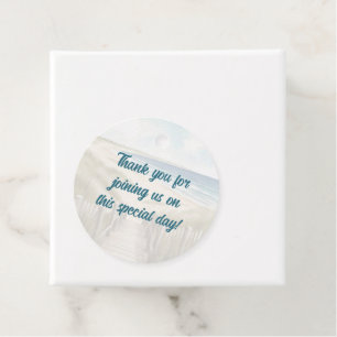 Watercolor Coastal New England Hochzeit Vielen Dan Geschenkanhänger