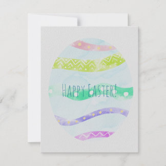 Watercolor Colorful decorated Easter Card Feiertagskarte