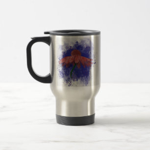 Watercolor Coneflower Reisebecher