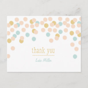 Watercolor Confetti Vielen Dank Postkarten