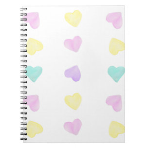 Watercolor Convo Heartz Großes MusterNotebook Notizblock