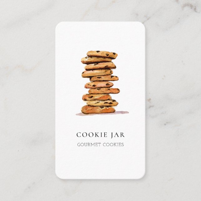 Watercolor cookie Bakery  business card Visitenkarte (Vorderseite)
