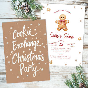 Watercolor Cookie Exchange Weihnachtsfeiertag einl Feiertagskarte
