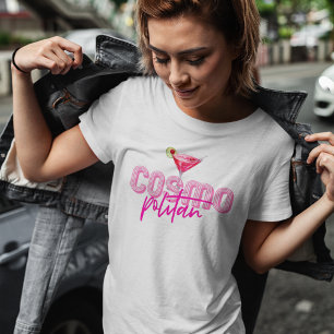 Watercolor Cosmopolitan Benutzerdefiniertes Cockta T-Shirt