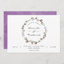 Watercolor Cotton Lavender Country Wedding
