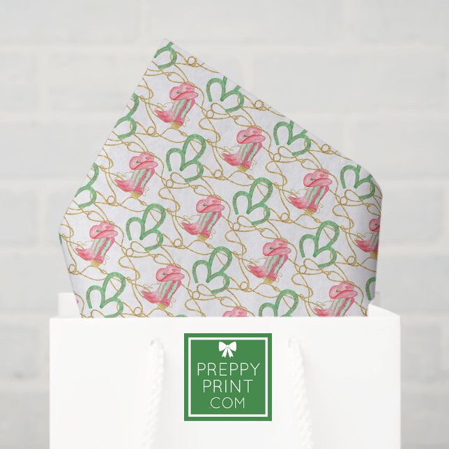 Watercolor Country Christmas Cowboy Boots Seidenpapier (Von Creator hochgeladen)