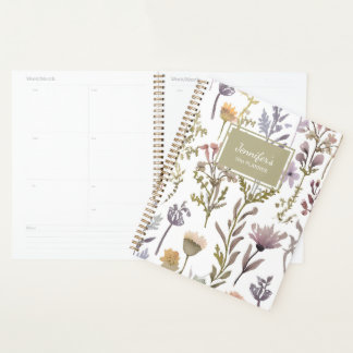 Watercolor Country Floral Planer