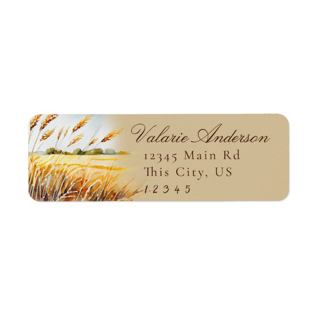 Watercolor Country Wheat Field script (Vorne)