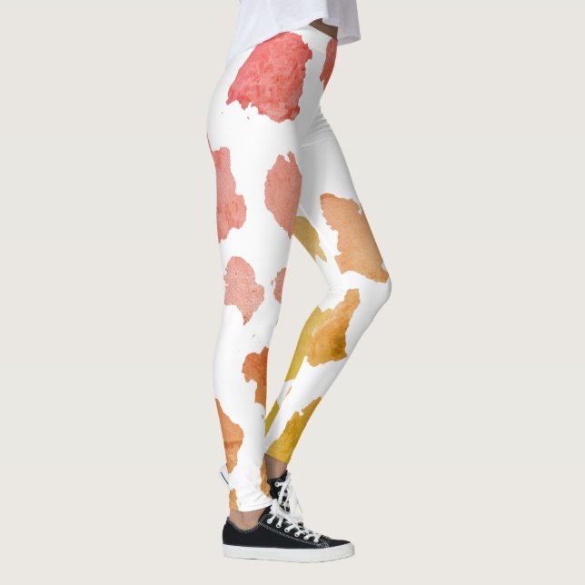 Watercolor Cow Skin Pattern Leggings (Rechts)