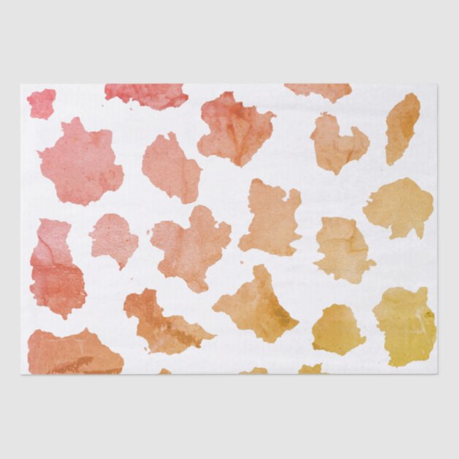 Watercolor Cow Skin Pattern Seidenpapier (Vorderseite)