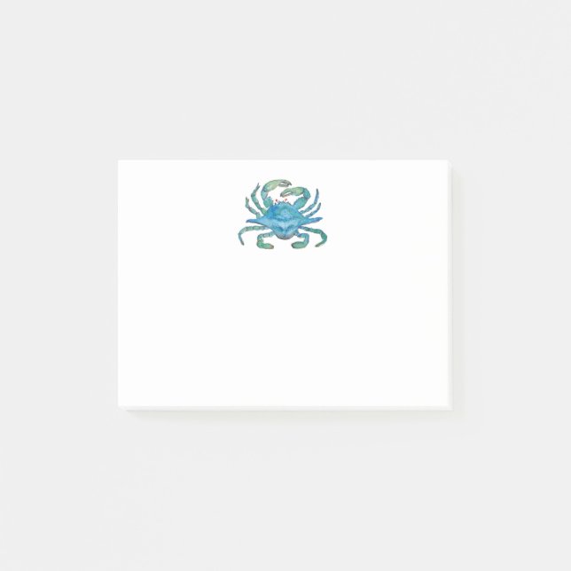 Watercolor crab post-it post-it klebezettel (Vorderseite)