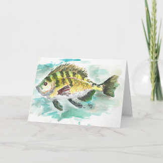 Watercolor Crappie Card Dankeskarte