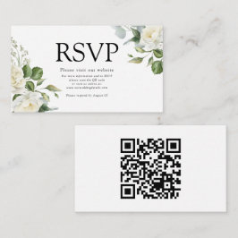 watercolor Creamy Floral Eucalyptus Details QRcode Begleitkarte
