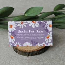 Watercolor Daisies and Butterfly Books For Baby E Begleitkarte