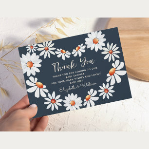Watercolor Daisy Baby Dusche Vielen Dank Dankeskarte