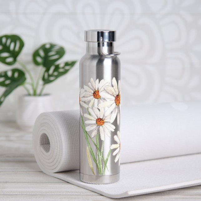 Watercolor Daisy Bouquet Trinkflasche (Yoga)