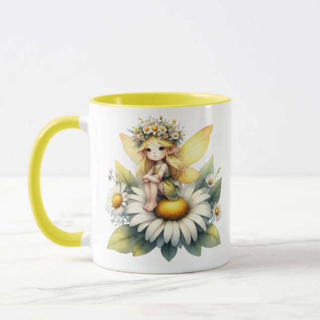 Watercolor Daisy Fairy Tasse (Links)