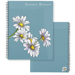 Watercolor Daisy Floral Boho Christmas Gift Planer