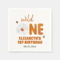 Watercolor Daisy Wild Ein 1. Geburtstagskind