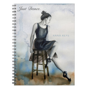 Watercolor Dancer Notebook personalisieren Ballet Notizblock