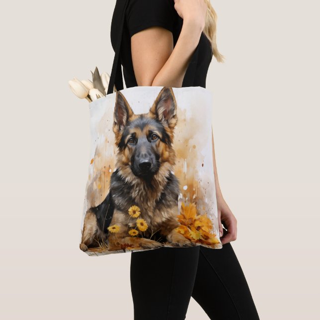 WATERCOLOR DEUTSCHE SCHEPHERHERD DOG (Von Nahem)